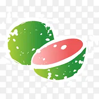 绿色手绘西瓜水果-空若网 绿色手绘西瓜水果-空若网