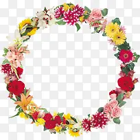 美丽多彩花朵花环-空若网 美丽多彩花朵花环-空若网