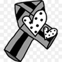 灰色黑色爱心围巾-空若网 灰色黑色爱心围巾-空若网