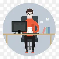 扁平化办公室上班族-空若网 扁平化办公室上班族-空若网