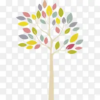 彩色扁平树-空若网 彩色扁平树-空若网