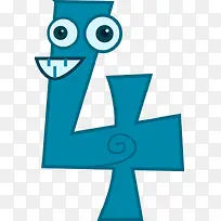 卡通动物数字4-空若网 卡通动物数字4-空若网