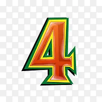 红绿立体字母数字 4-空若网 红绿立体字母数字 4-空若网