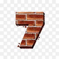 砖纹字母数字7-空若网 砖纹字母数字7-空若网