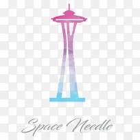 矢量太空塔建筑素材-空若网 矢量太空塔建筑素材-空若网