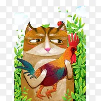 鸡年插画-空若网 鸡年插画-空若网