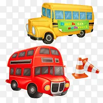 矢量校车卡通可爱汽车-空若网 矢量校车卡通可爱汽车-空若网