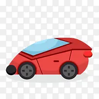 卡通红色新能源汽车-空若网 卡通红色新能源汽车-空若网