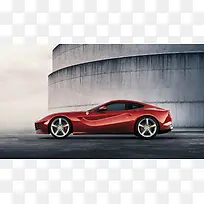 红色时尚流线汽车-空若网 红色时尚流线汽车-空若网