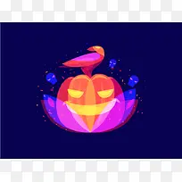 手绘卡通彩色南瓜-空若网 手绘卡通彩色南瓜-空若网