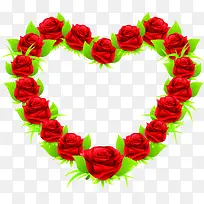 玫瑰花爱心花环婚礼-空若网 玫瑰花爱心花环婚礼-空若网
