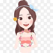 可爱清纯手绘美女-空若网 可爱清纯手绘美女-空若网