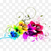 彩色时尚花纹促销装饰-空若网 彩色时尚花纹促销装饰-空若网