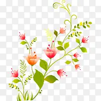 手绘彩色花纹装饰-空若网 手绘彩色花纹装饰-空若网