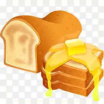 手绘吐司食品插画-空若网 手绘吐司食品插画-空若网