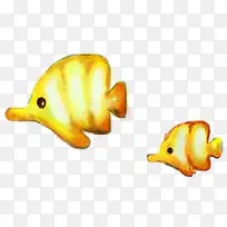卡通黄色可爱鱼儿-空若网 卡通黄色可爱鱼儿-空若网