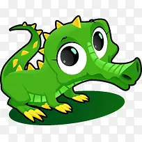 可爱卡通鳄鱼矢量图-空若网 可爱卡通鳄鱼矢量图-空若网