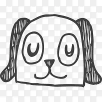 手绘狗头-空若网 手绘狗头-空若网