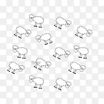 矢量手绘绵羊-空若网 矢量手绘绵羊-空若网