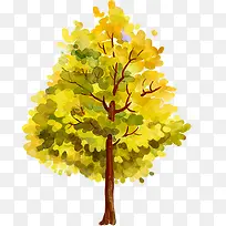 手绘梦幻水彩树木-空若网 手绘梦幻水彩树木-空若网