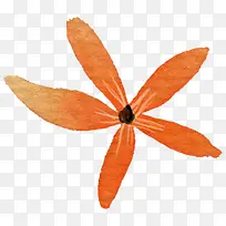 手绘黄橙色花朵装饰-空若网 手绘黄橙色花朵装饰-空若网