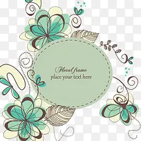 手绘花卉时尚标签-空若网 手绘花卉时尚标签-空若网