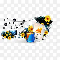 时尚雏菊花纹背景-空若网 时尚雏菊花纹背景-空若网