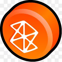 手绘橙色电脑图标-空若网 手绘橙色电脑图标-空若网