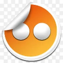 橙色双圆卡通图标-空若网 橙色双圆卡通图标-空若网