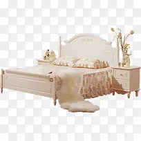 素雅白色的床三件套-空若网 素雅白色的床三件套-空若网