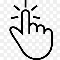 点击手指手势手一hawcons手势笔划-空若网 点击手指手势手一hawcons手势笔划-空若网