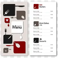 时尚餐厅菜单设计矢量图-空若网 时尚餐厅菜单设计矢量图-空若网