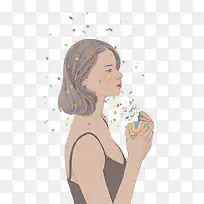 �ֻ�Ů���廭�ز�-������