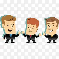 卡通商务人士插画矢量素材-空若网 卡通商务人士插画矢量素材-空若网