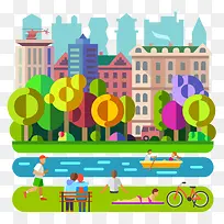 房子 扁平化建筑-空若网 房子 扁平化建筑-空若网