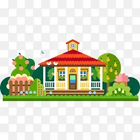 房子 扁平化建筑-空若网 房子 扁平化建筑-空若网