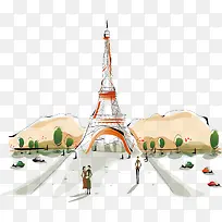 手绘城市建筑 插画 手绘 塔-空若网 手绘城市建筑 插画 手绘 塔-空若网