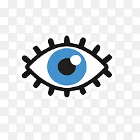 矢量扁平眼睛素材-空若网 矢量扁平眼睛素材-空若网