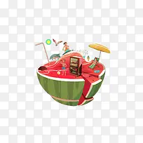 创意西瓜乐园-空若网 创意西瓜乐园-空若网