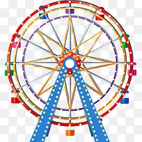 彩色手绘卡通游乐场-空若网 彩色手绘卡通游乐场-空若网