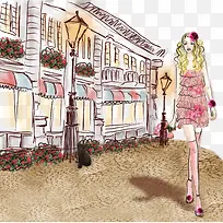 手绘时尚女郎-空若网 手绘时尚女郎-空若网