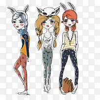 时尚手绘女人-空若网 时尚手绘女人-空若网