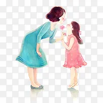 手绘母女-空若网 手绘母女-空若网