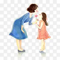 母亲女儿手绘卡通-空若网 母亲女儿手绘卡通-空若网