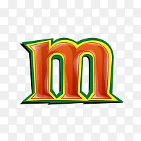 红绿立体字母m-空若网 红绿立体字母m-空若网