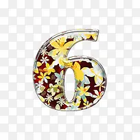 小黄花字母数字 6-空若网 小黄花字母数字 6-空若网