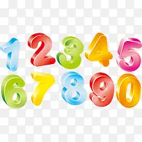矢量彩色立体数字-空若网 矢量彩色立体数字-空若网