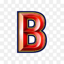 红色立体字母b-空若网 红色立体字母b-空若网