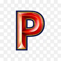 红色立体字母p-空若网 红色立体字母p-空若网
