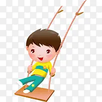 可爱卡通荡秋千男孩-空若网 可爱卡通荡秋千男孩-空若网